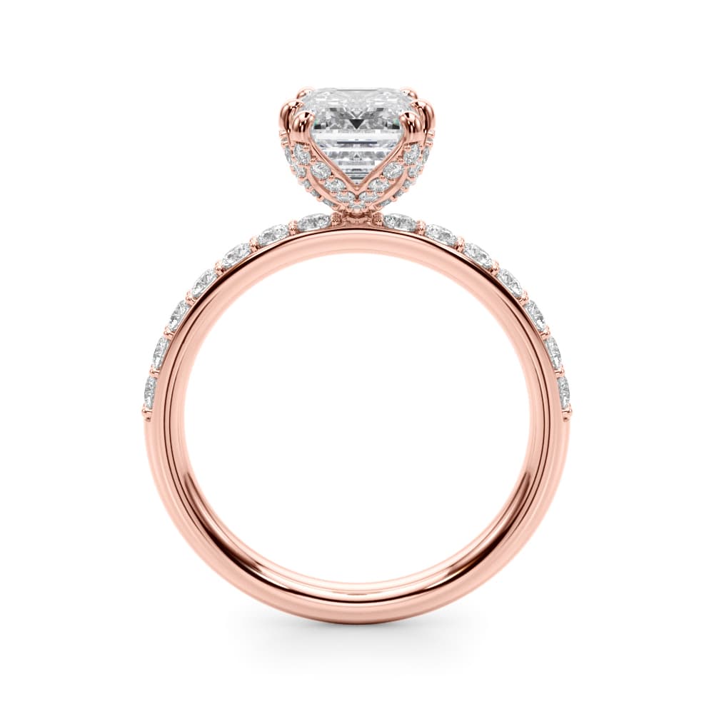 Engagement Ring, style 51331, Side view in rose gold