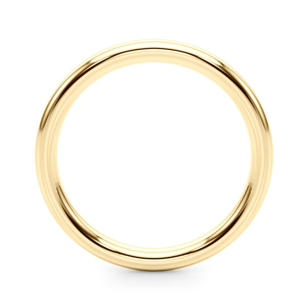 Wedding Band, Side view in yellow gold