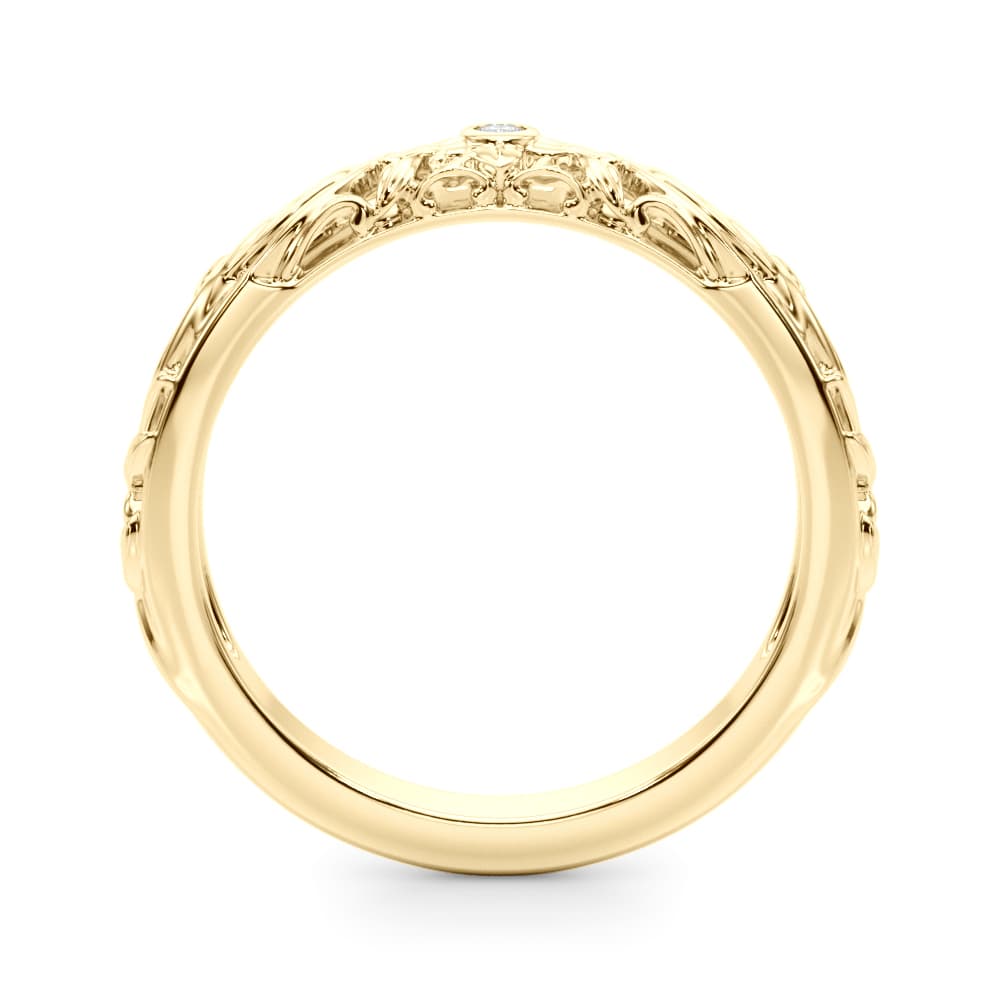 Wedding Band (0.02 ct. tw.), Side view in yellow gold