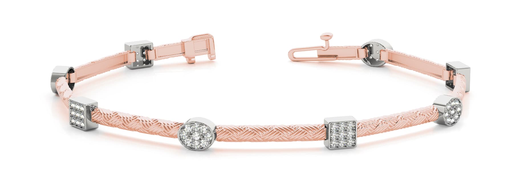 Bracelet (0.54 ct. tw.), Front view in rose gold