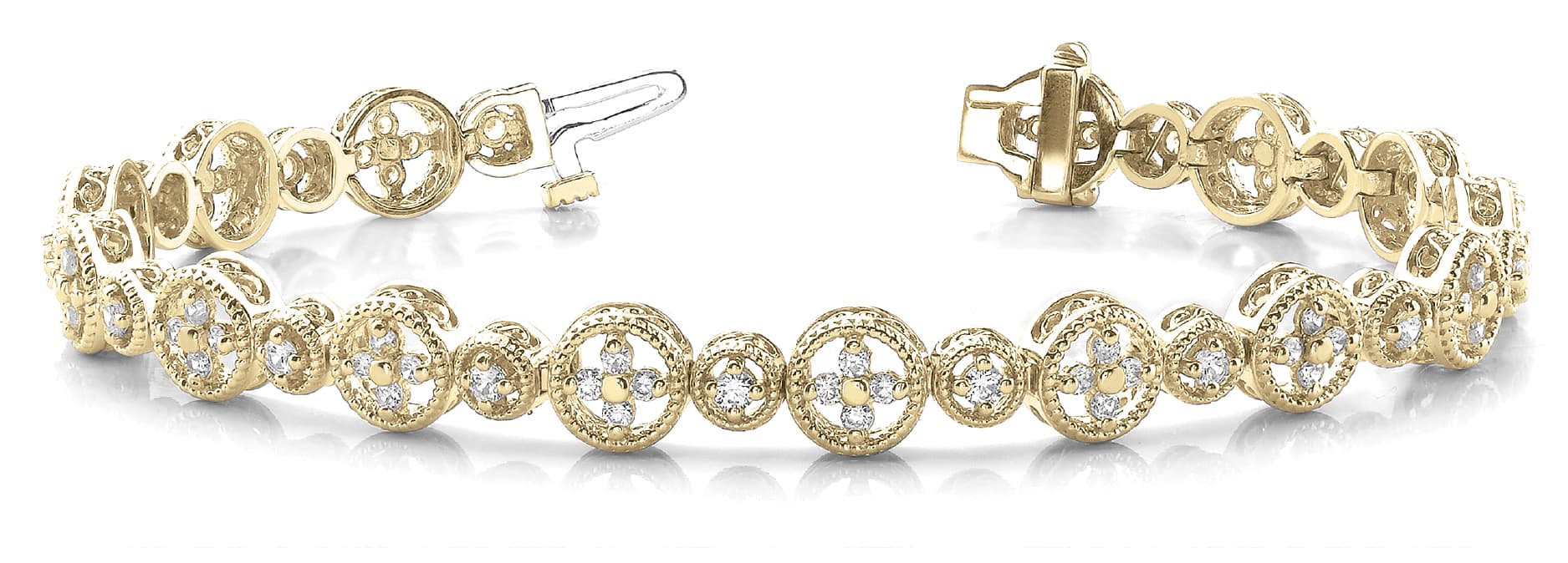 Bracelet (2 ct. tw.), Front view in yellow gold