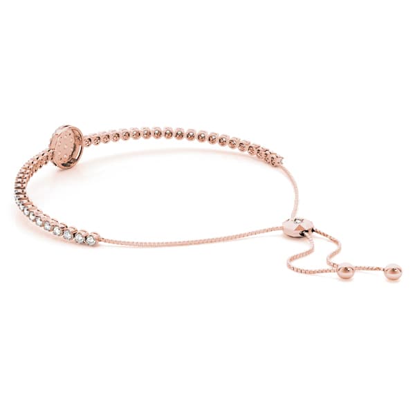 Cluster Bolo Bracelets (1 2/3 ct. tw.), Side view in rose gold