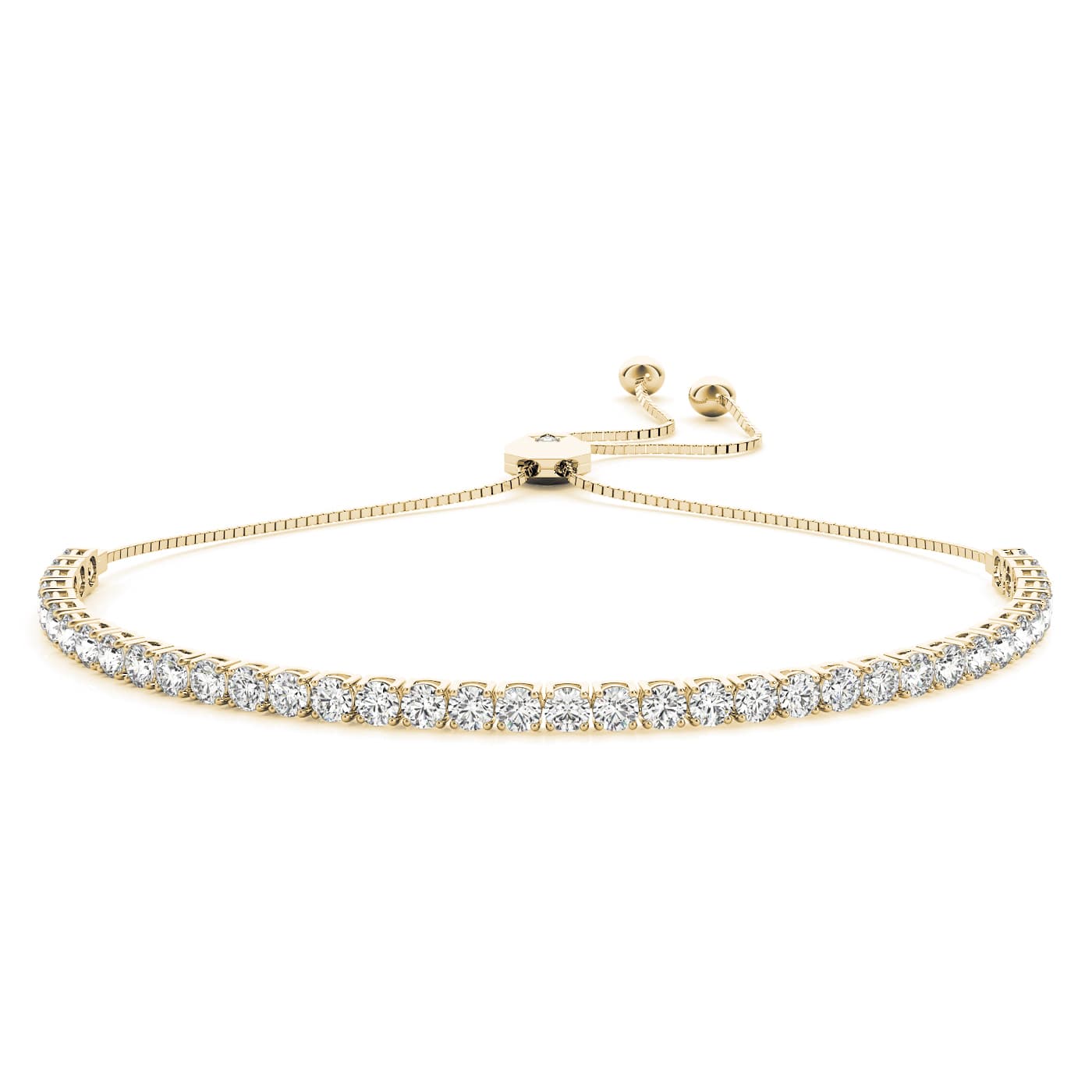 Tennis Bracelet (3 5/8 ct. tw.), Front view in yellow gold