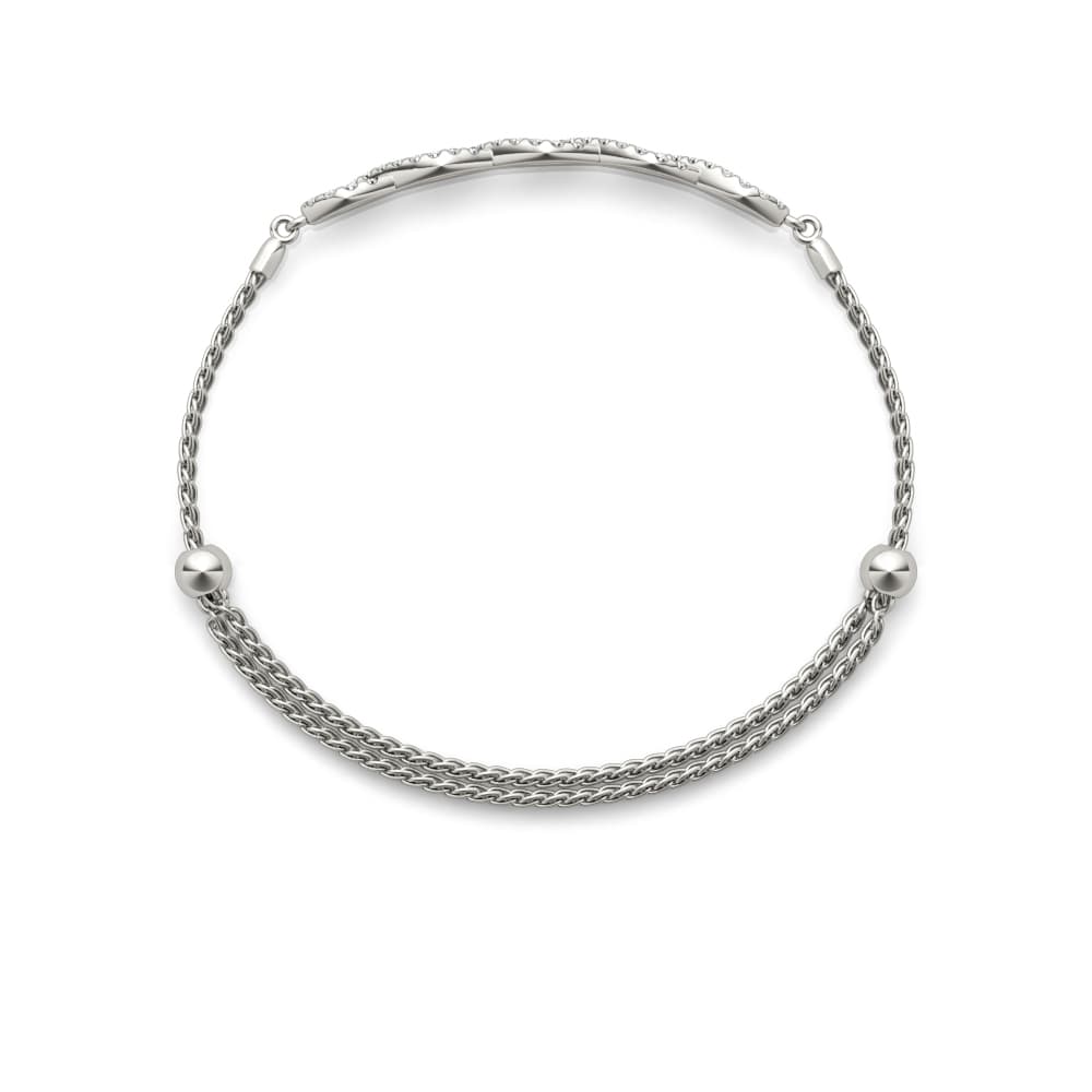Infinity Crossover Bracelets (0.44 ct. tw.), Angle view in white gold or platinum