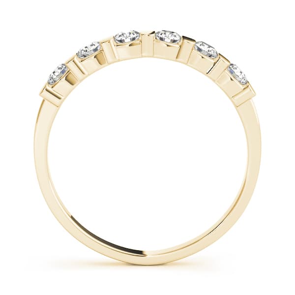 Bar Set Wedding Band (3/8 ct. tw.), Side view in yellow gold