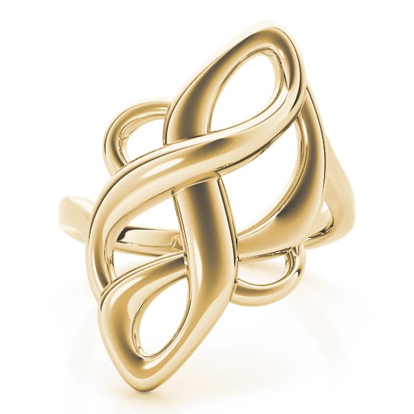 Solitaire Engagement Ring, style 80164, On hand view in yellow gold