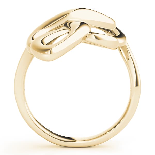 Solitaire Engagement Ring, style 80164, Side view in yellow gold