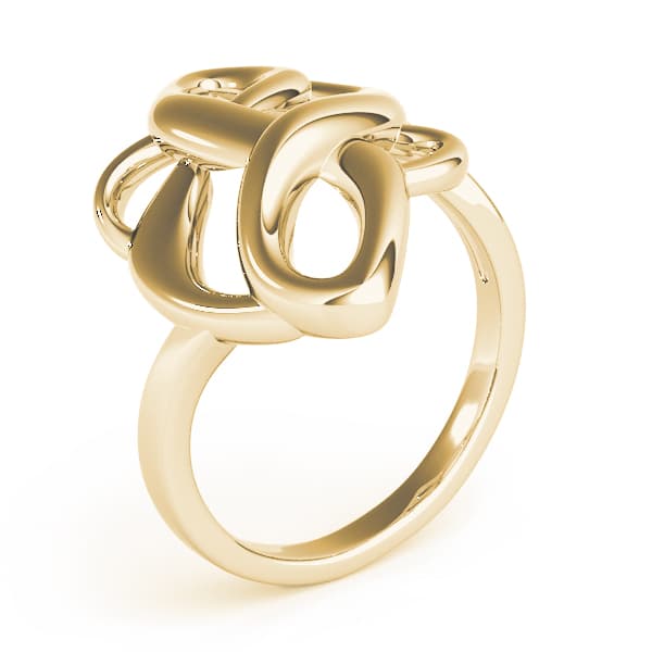 Solitaire Engagement Ring, style 80164, Top view in yellow gold