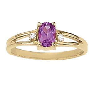 Split Color Oval Ring — 10X8 MM — View 1