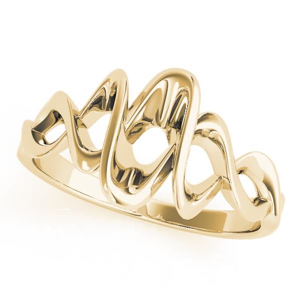 Twisted Shank Solitaire Engagement Ring, style 80361, Front view in yellow gold
