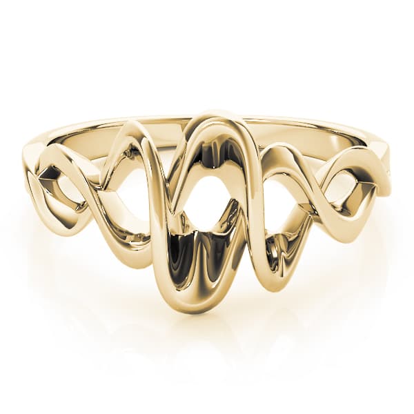 Twisted Shank Solitaire Engagement Ring, style 80361, On hand view in yellow gold