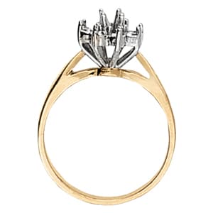 Diamond Fashion Cluster (1/2 ct. tw.), Side view in white gold or platinum