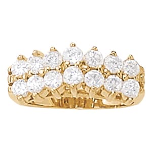 Diamond Fashion Pyramid Rings ** 8 — 1/4 CT — View 1