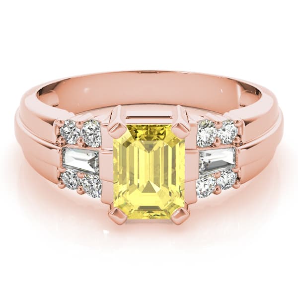 Emerald Gemstone Ring (1/3 ct. tw.), On hand view in rose gold