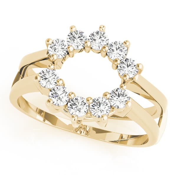 Wraps & Inserts Wedding Bands (1/3 ct. tw.), Front view in yellow gold
