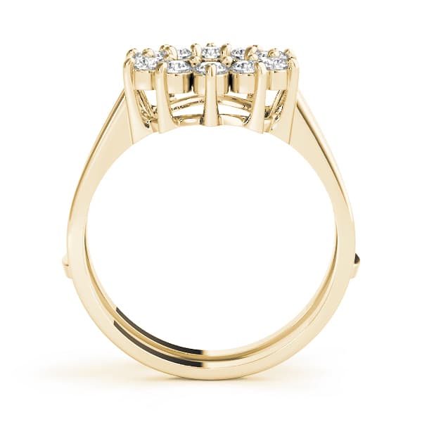 Wraps & Inserts Wedding Bands (1/3 ct. tw.), Side view in yellow gold