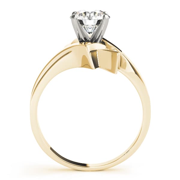 Solitaire Engagement Ring, style 81544, Side view in yellow gold