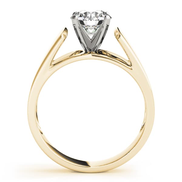 Solitaire Engagement Ring, style 81641, Side view in yellow gold