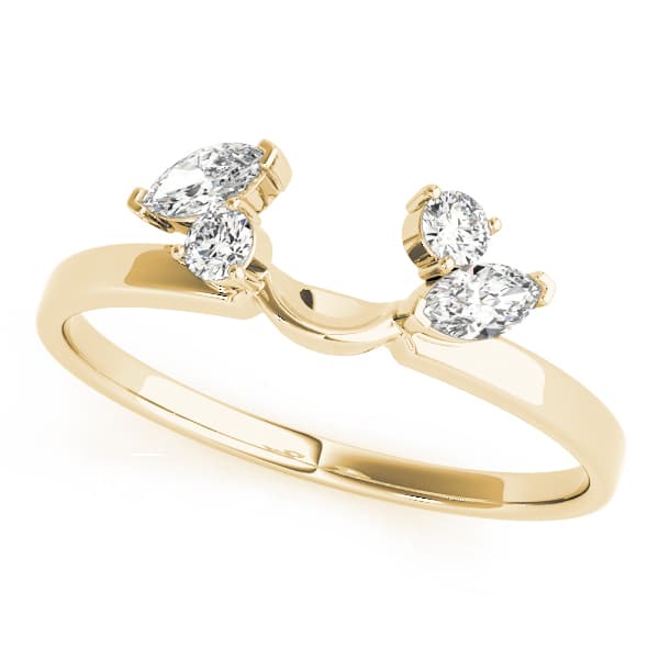 Wraps & Insert Wedding Bands (0.22 ct. tw.), Front view in yellow gold