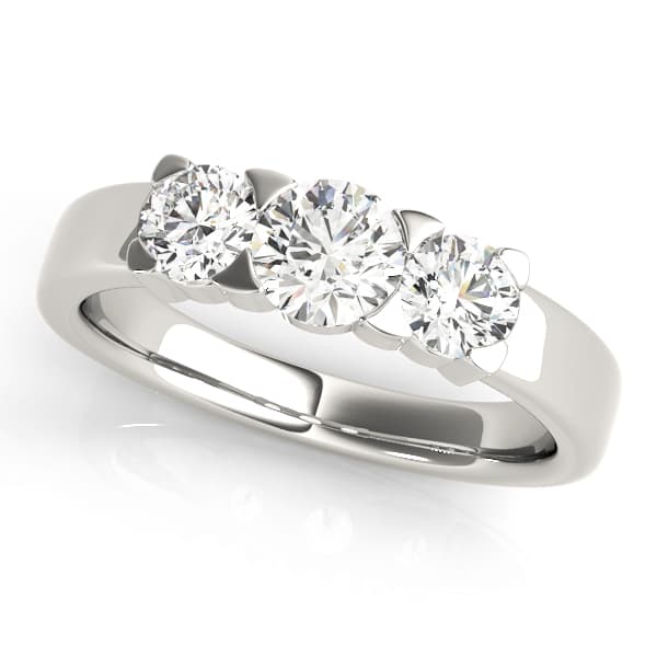 3-Stone Round Engagement Rings — style 81755 in 10k White Gold