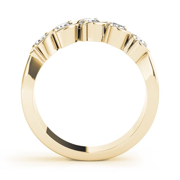S Wedding Band (1/2 ct. tw.), Side view in yellow gold