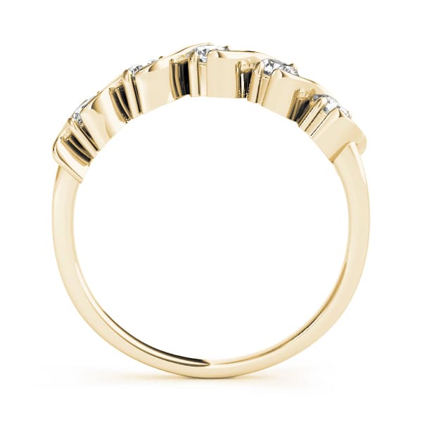 S-Shape Wedding Band (1/2 ct. tw.), Side view in yellow gold