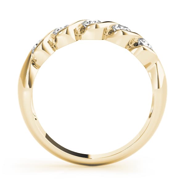S Wedding Band (1 ct. tw.), Side view in yellow gold