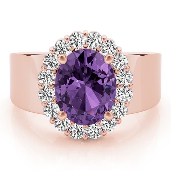 Oval Gemstone Ring (5/8 ct. tw.), On hand view in rose gold