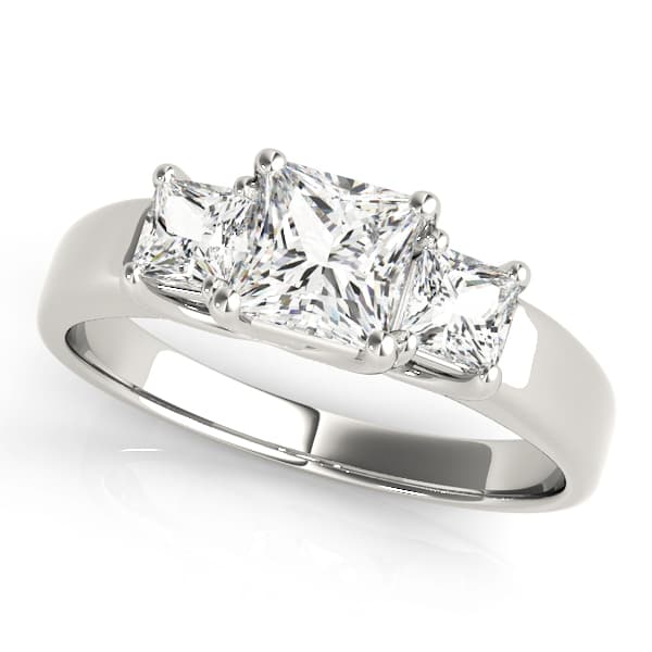 ENGAGEMENT RINGS 3 STONE PRINCESS — style 82571 in 10k White Gold