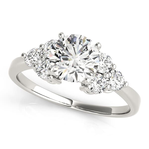 ENGAGEMENT RINGS CLUSTER SIDES — style 82751 in 10k White Gold