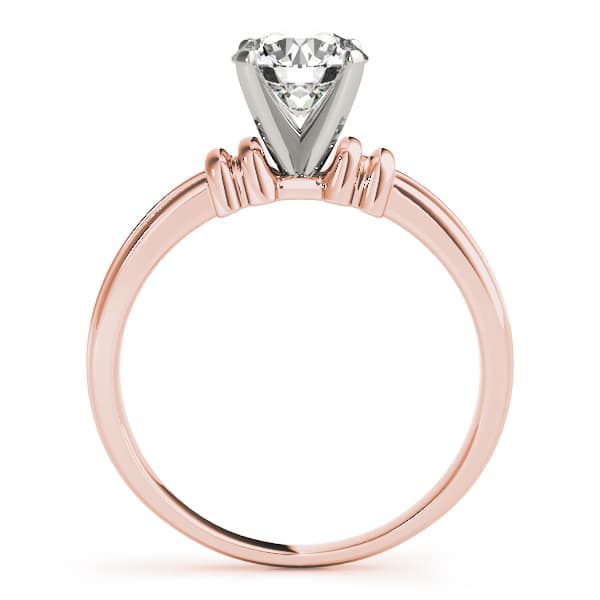 Solitaire Engagement Ring, style 83282, Side view in rose gold