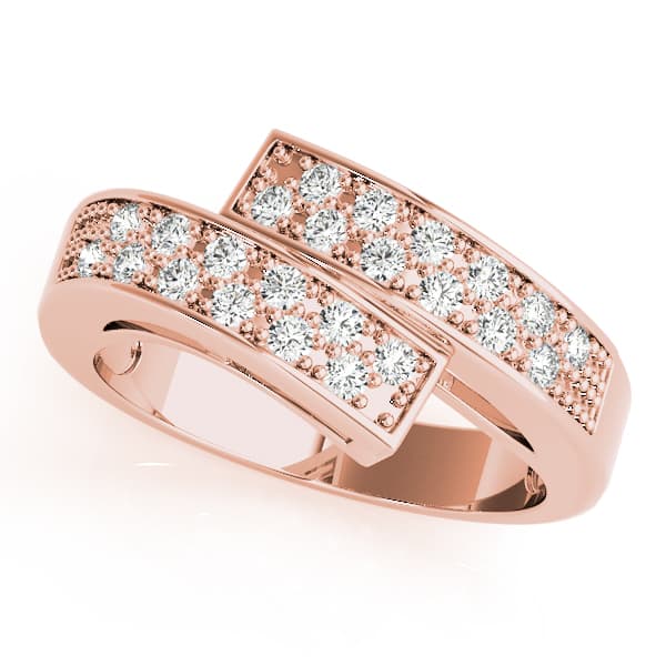 Diamond Fashion Bands (1/4 ct. tw.), Front view in rose gold