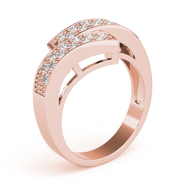 Diamond Fashion Bands (1/4 ct. tw.), Angle view in rose gold