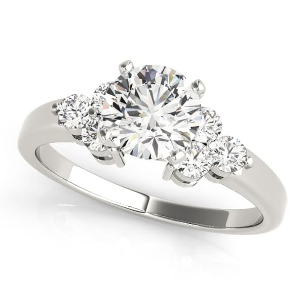 ENGAGEMENT RINGS CLUSTER SIDES — style 83454 in 10k White Gold