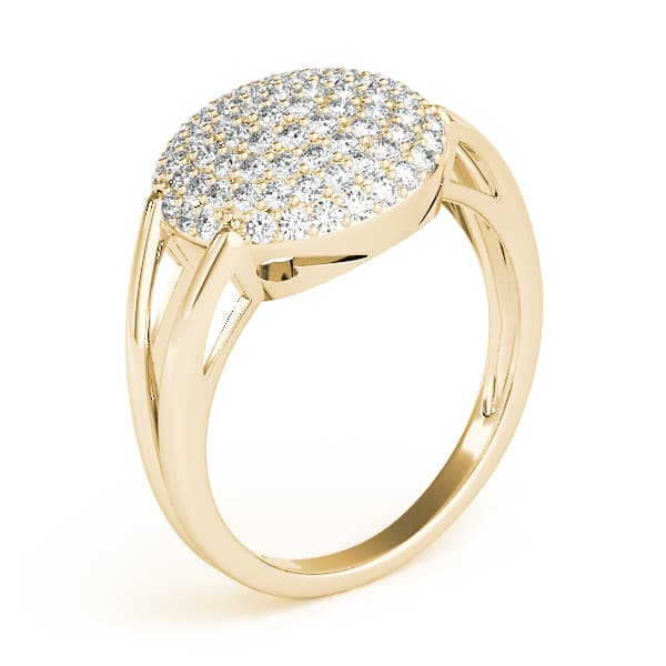 Diamond Fashion Cluster (0.54 ct. tw.), Angle view in yellow gold