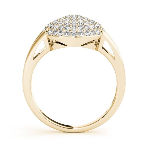 Diamond Fashion Cluster (0.54 ct. tw.), Side view in yellow gold