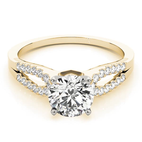 Multi-Row Engagement Ring, style 84260, On hand view in yellow gold
