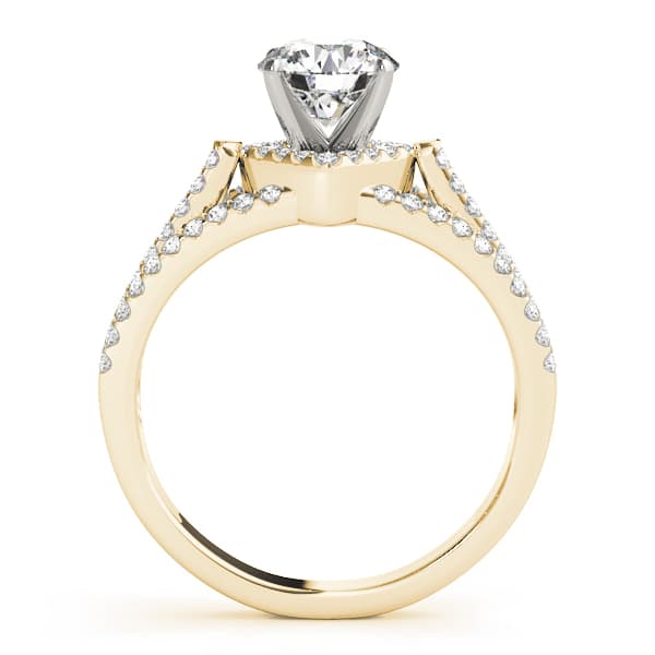 Multi-Row Engagement Ring, style 84279, Side view in yellow gold