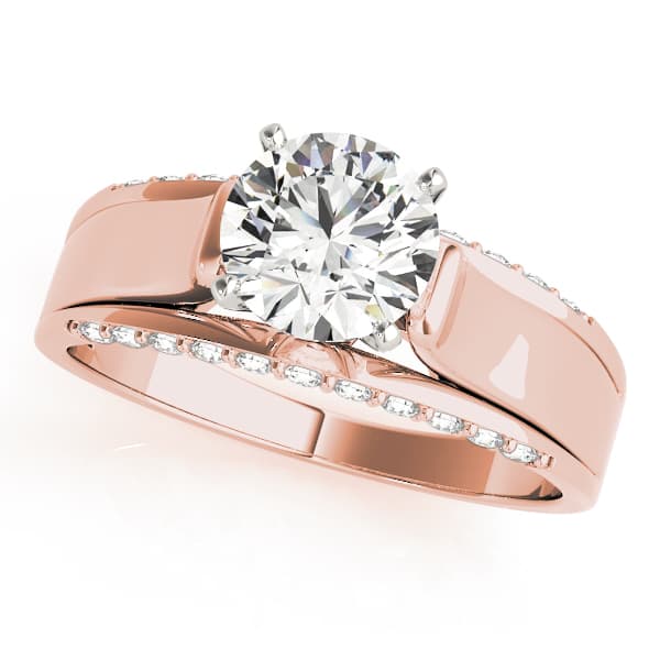 Engagement Ring, style 84299, Front view in rose gold