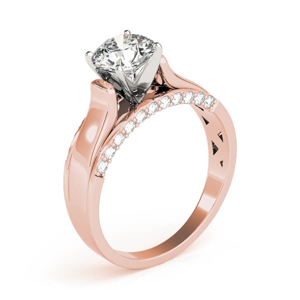 Engagement Ring, style 84299, Top view in rose gold