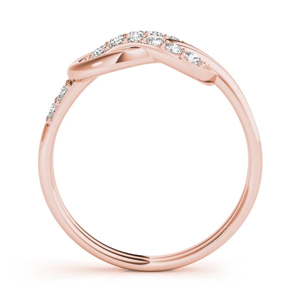 Diamond Love Knot Ring (1/4 ct. tw.), Side view in rose gold