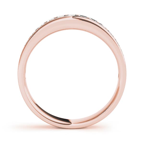 Channel Set Princess Cut Wedding Band (0.98 ct. tw.), Side view in rose gold
