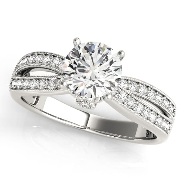 ENGAGEMENT RINGS MULTIROW — style 84386 in 10k White Gold