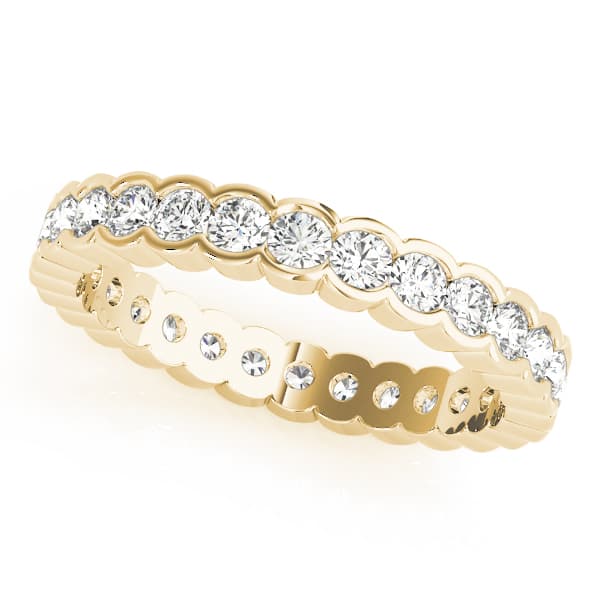 Eternity Wedding Band (0.9 ct. tw.), Front view in yellow gold