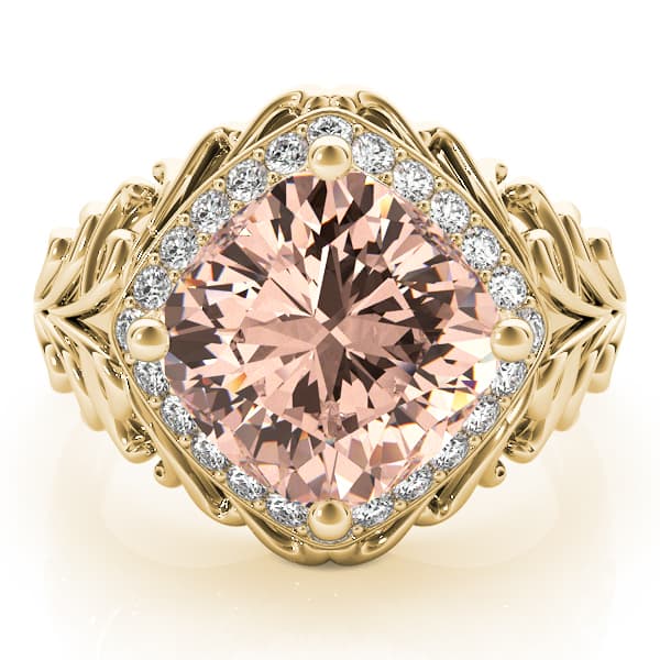 Princess & Cushion Gemstone Ring (1/4 ct. tw.), On hand view in yellow gold