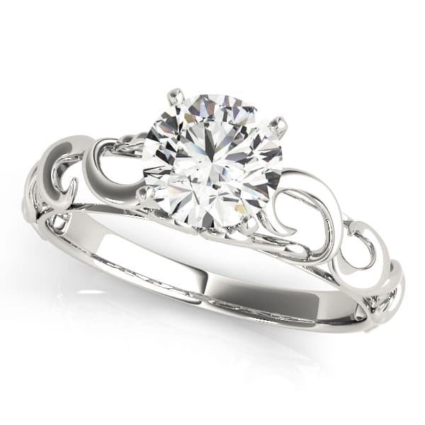 Filigree Engagement Ring — style 84533 in 10k White Gold