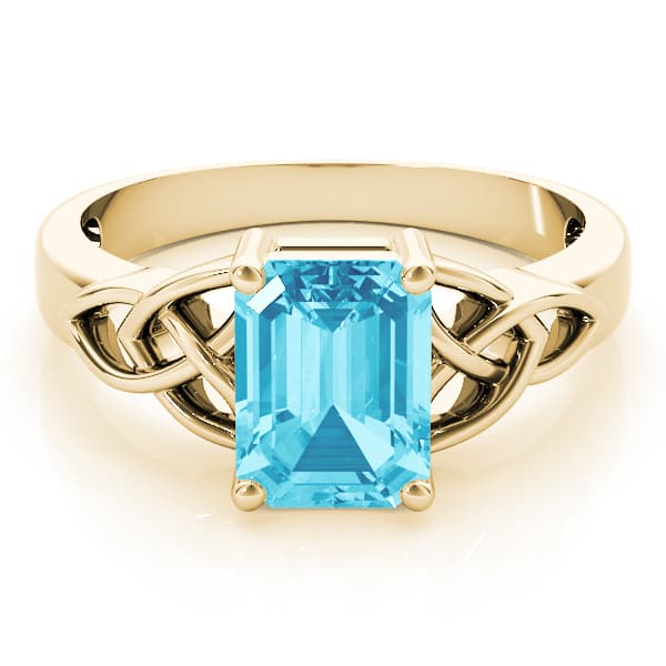 Emerald Gemstone Ring (7 ct. tw.), On hand view in yellow gold