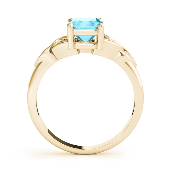 Emerald Gemstone Ring (7 ct. tw.), Side view in yellow gold