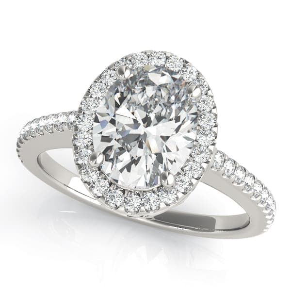OVAL HALO — style 84606 in 10k White Gold
