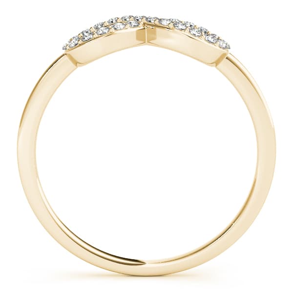 Infinity Twisted Wedding Ring (1/8 ct. tw.), Side view in yellow gold